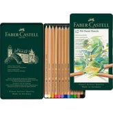 FABER-CASTELL PITT Pastel Pencils - (Tin of 12) - Al Masam Stationery LLC
